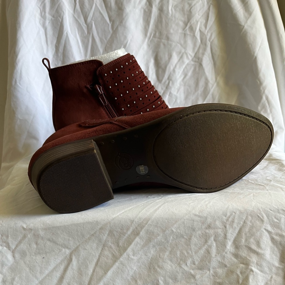 Lucky Brand Sable Oiled Suede Bootie SZ 71/2M Brand New - Picture 6 of 10